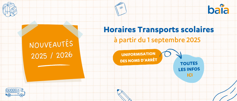 Horaires et nouveautés transports scolaires 2025/2026