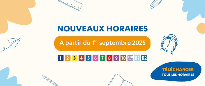 Horaires septembre 2025