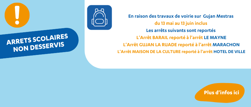 TRAVAUX GUJAN SCOLAIRE  NOUVELLE DEVIATION